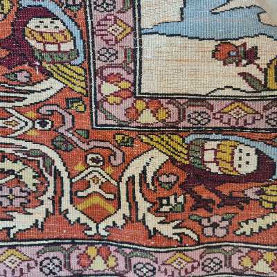 فرش دستبافت دو نیم متری مدل قشقایی کد 57