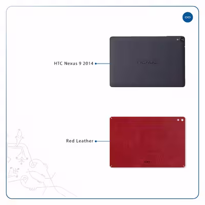 برچسب پوششی ماهوت مدل Red-Leather مناسب برای تبلت اچ تی سی Nexus 9 2014