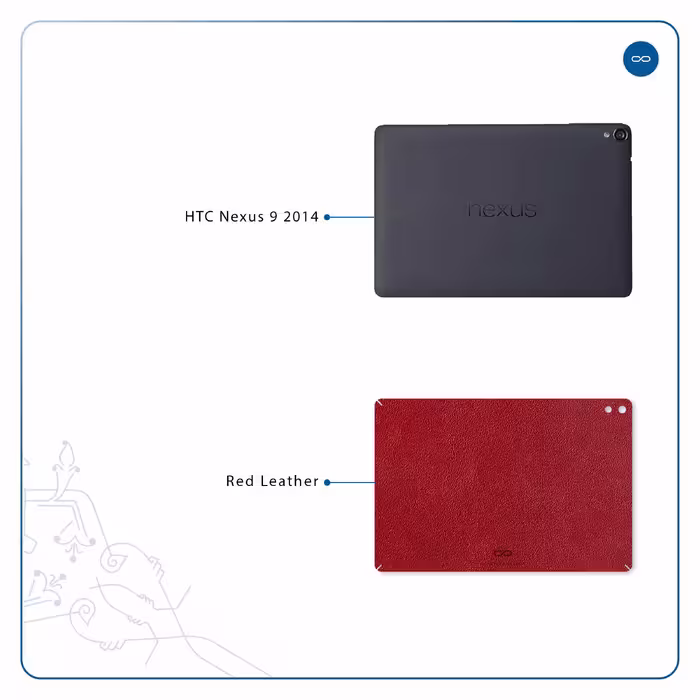 برچسب پوششی ماهوت مدل Red-Leather مناسب برای تبلت اچ تی سی Nexus 9 2014