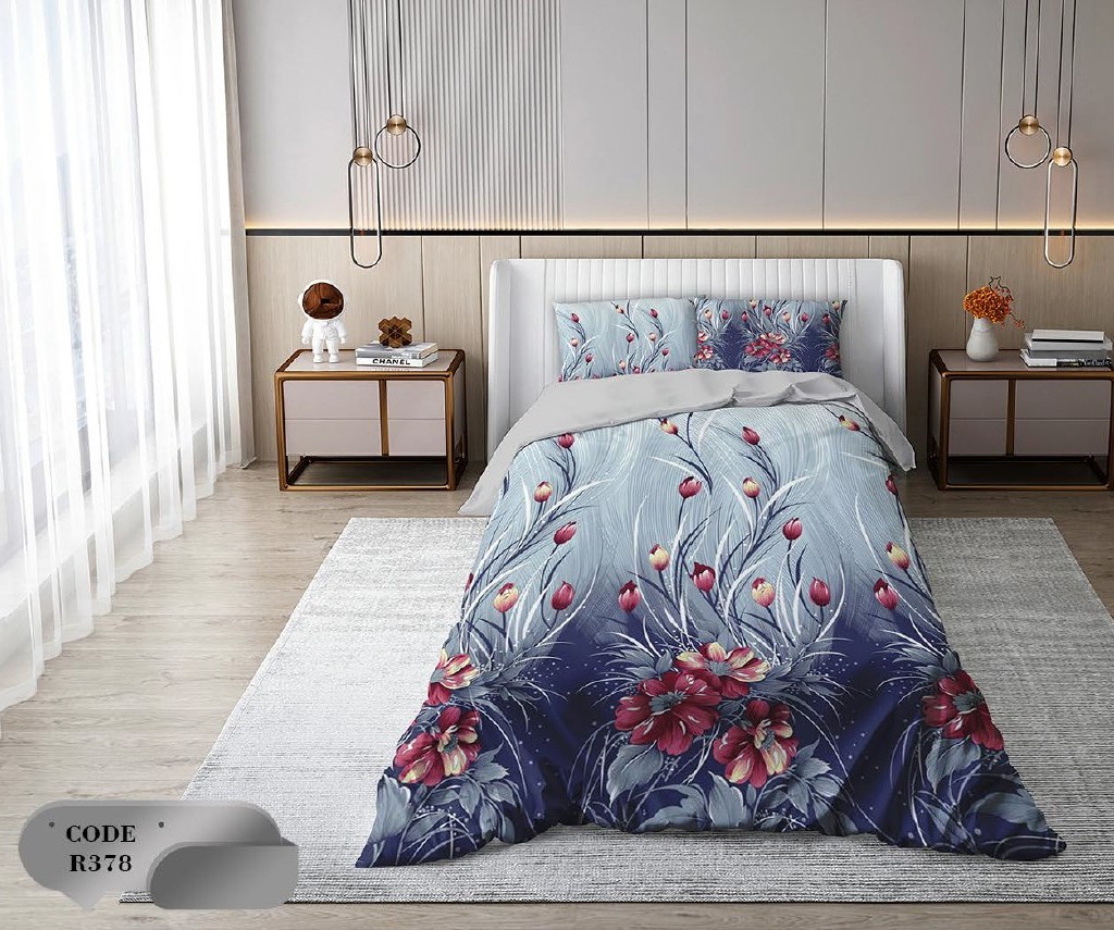 سرویس روتختی 2 نفره 6 تکه ابعاد 225 ×235 کشدار ضد حساسیت و عرق کد R378 | ست خواب و ست روتختی