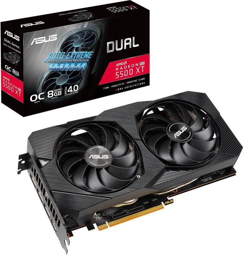 کارت گرافیک ایسوس مدل DUAL-RX5500XT-O8G-EVO با حافظه 8 گیگابایت