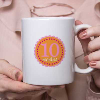 ماگ طرح ماه شمار مدل 10 ماهگی