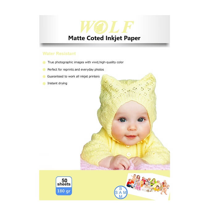 کاغذ کتد 180 گرمی ولف سایز A4