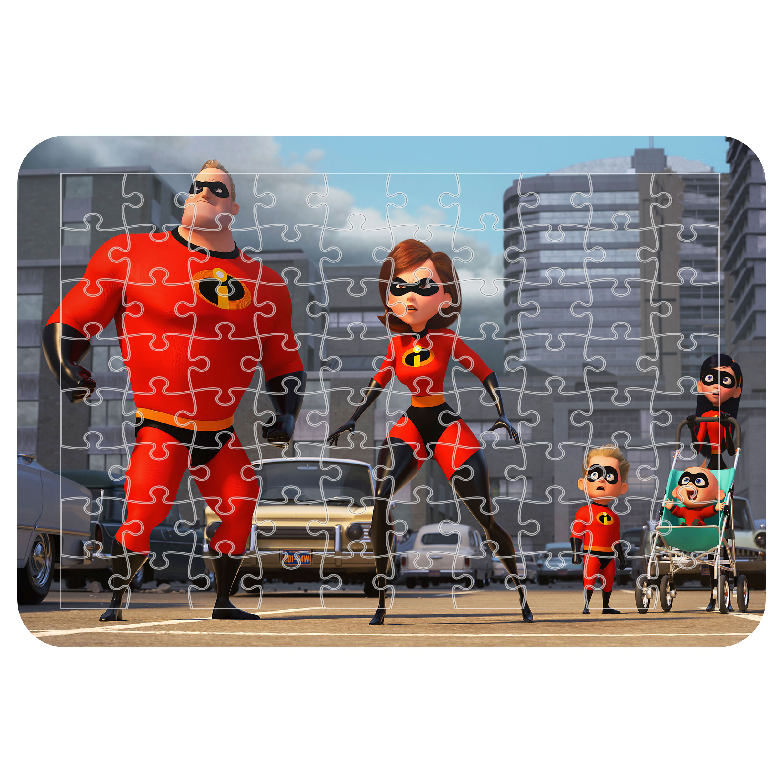 پازل 54 تکه اطلس آبی طرح کارتون شگفت انگیز ها مدل P1865