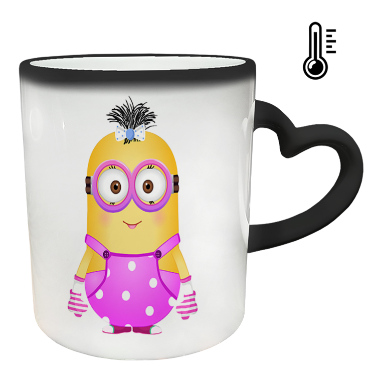 ماگ حرارتی مدل دسته قلبی طرح مینیون کد 73