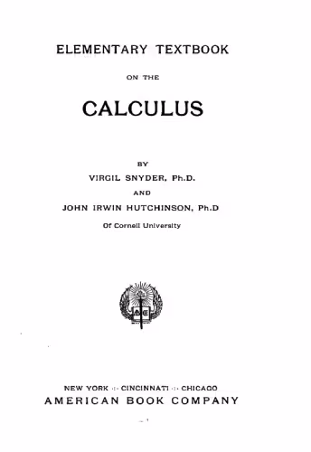 خرید و دانلود نسخه کامل کتاب Elementary Textbook on the Calculus