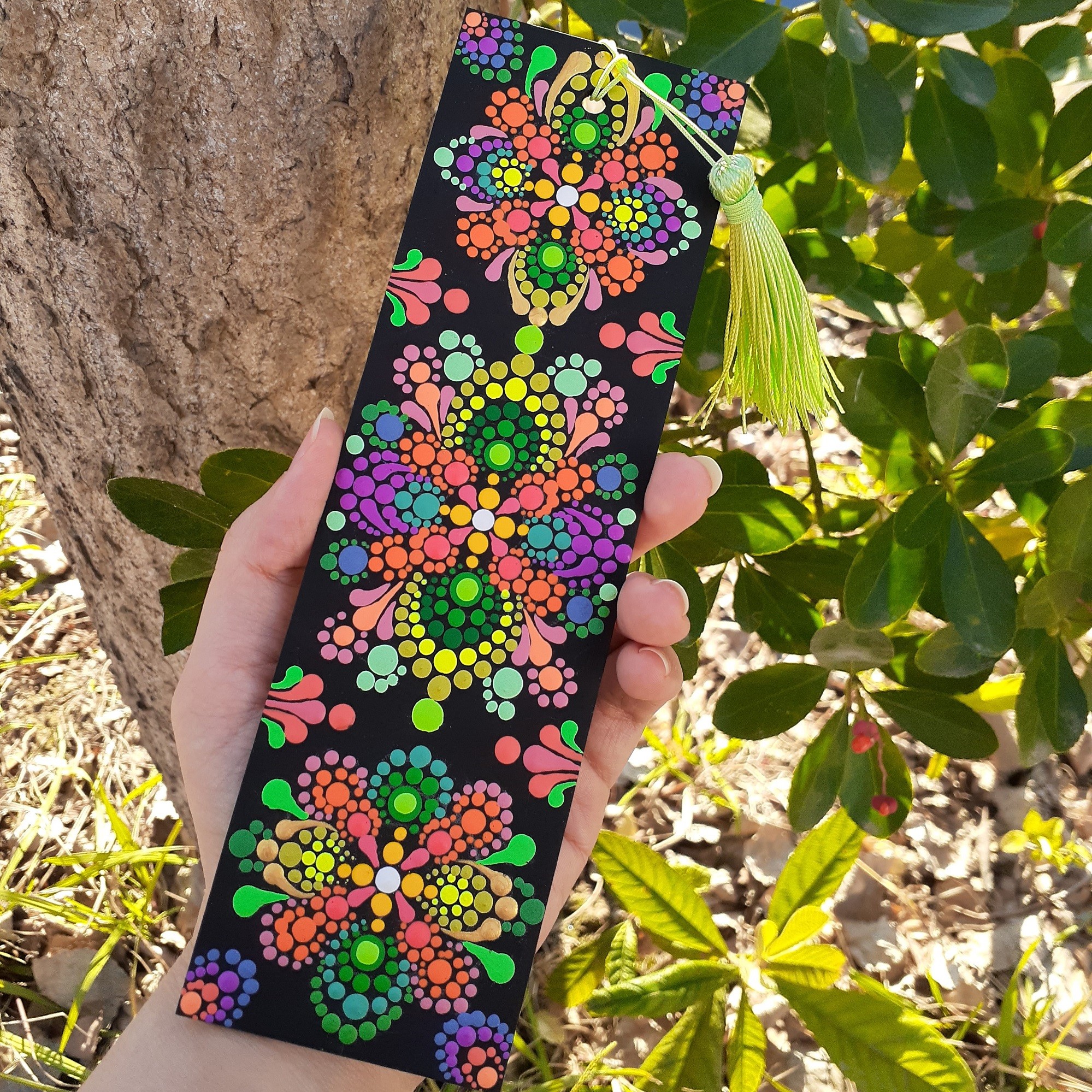 نشانگر کتاب، بوکمارک، نشانگر فانتزی، بوکمارک ماندالا، بوک مارک زیبا، نشانک کتابهای بزرگ