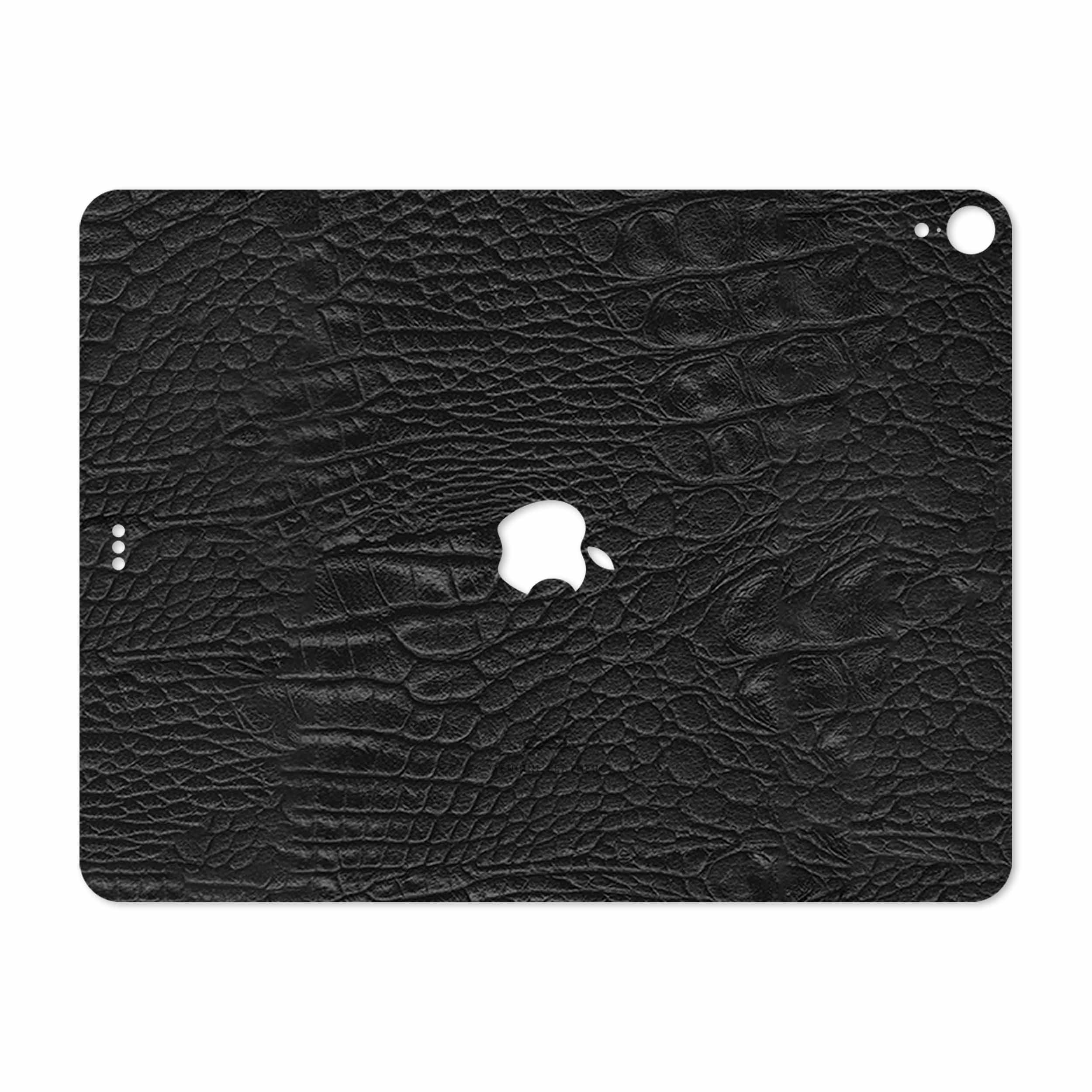 برچسب پوششی ماهوت مدل Black-Crocodile-Leather مناسب برای تبلت اپل iPad Pro 12.9 (GEN 3) 2018 A1895