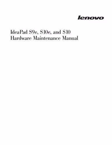 خرید و دانلود نسخه کامل کتاب Lenovo IdeaPad S9e, S10e, and S10 Hardware Maintenance Manual