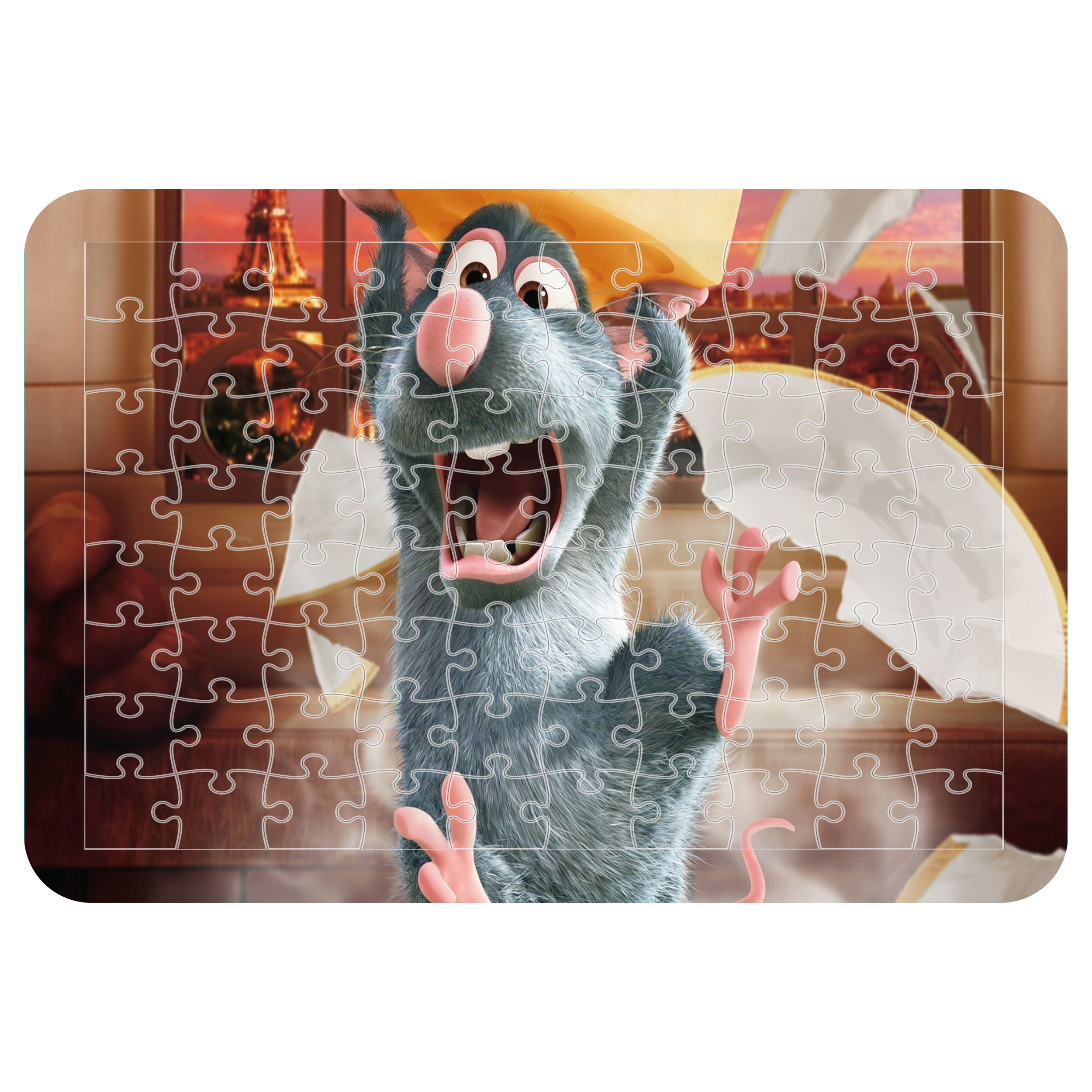 پازل 54 تکه اطلس آبی طرح کارتون موش سرآشپز راتاتویی  مدل P1853