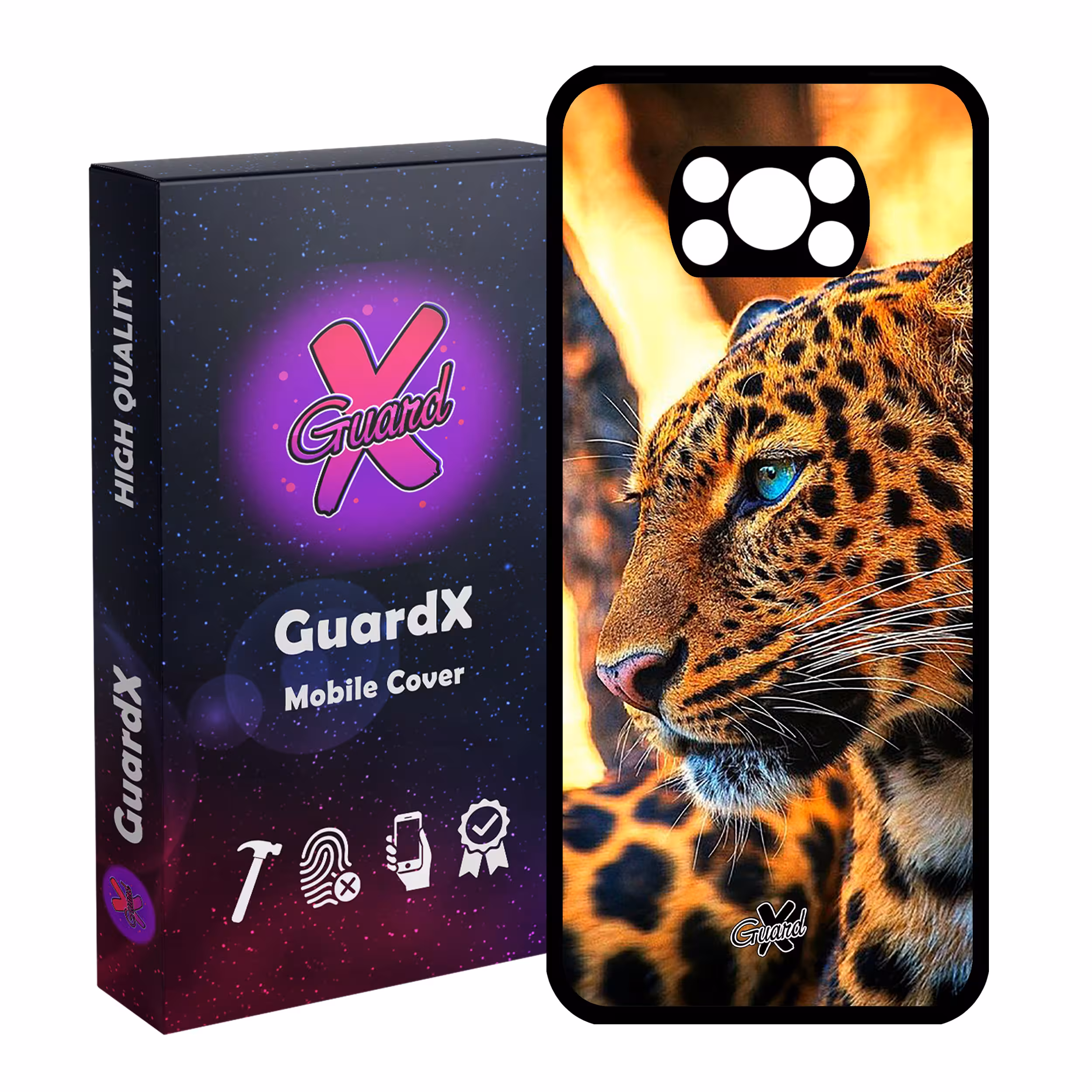 کاور گارد ایکس طرح پلنگ مدل Glass10237 مناسب برای گوشی موبایل شیائومی Poco X3 Pro