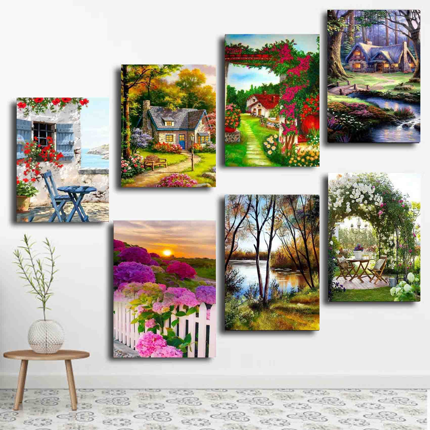 تابلو شاسی طرح طبیعت مدل 3015 مجموعه 7 عددی