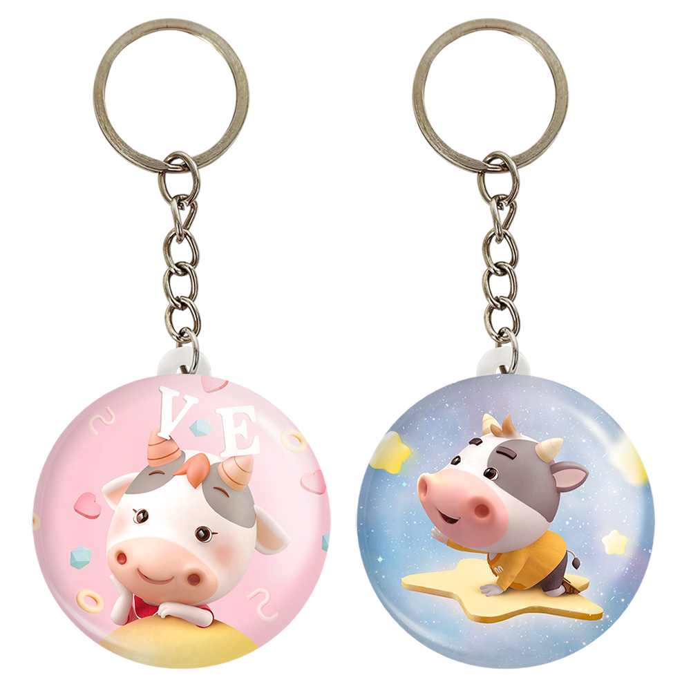 جاکلیدی خندالو مدل گاو کد 34033404 مجموعه 2 عددی