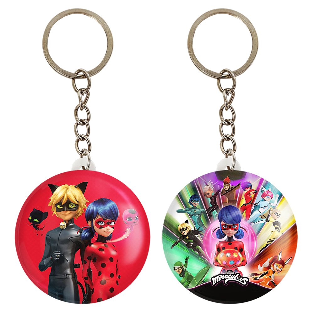 جاکلیدی خندالو مدل دختر کفشدوزکی و پسر گربه ای کد 34423443 مجموعه 2 عددی