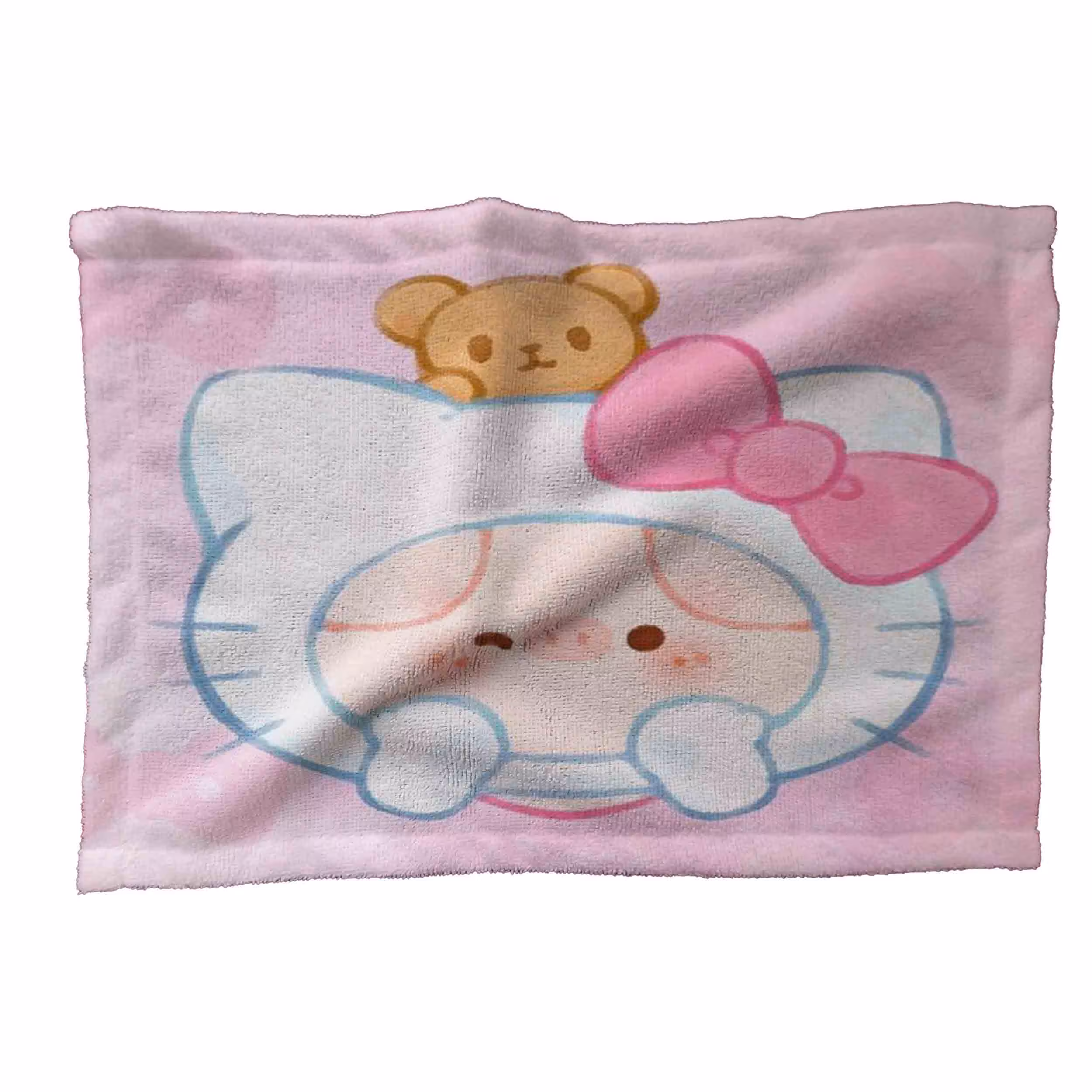 حوله کودک مدل هلو کیتی خوک کیوت کد TW68 سایز 30x40 سانتی متر