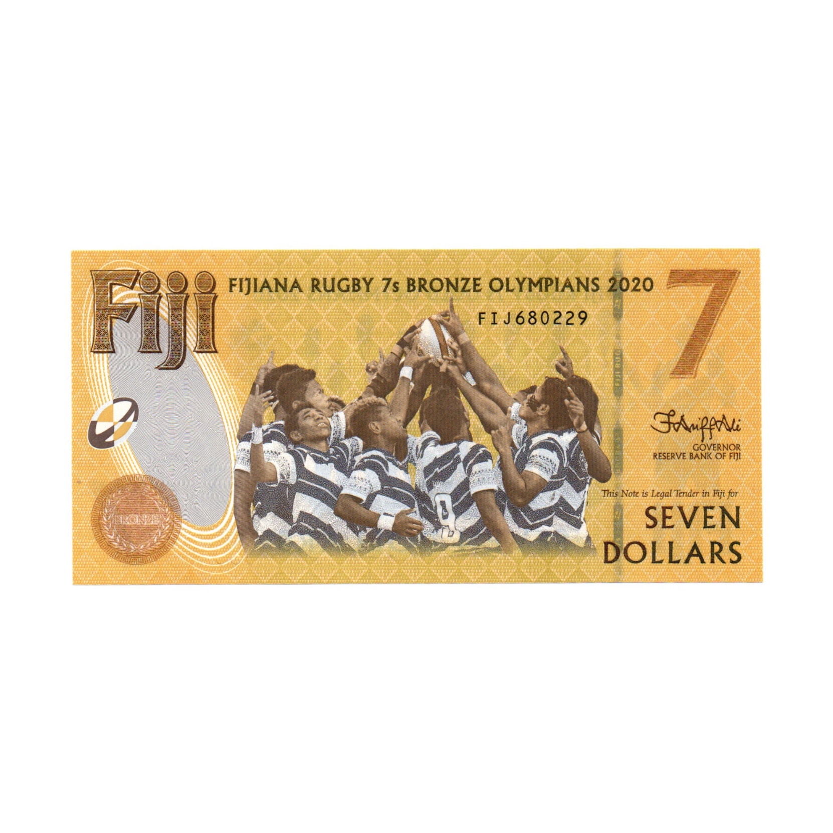 اسکناس تزئینی طرح کشور فیجی مدل 7دلار یادبودی
