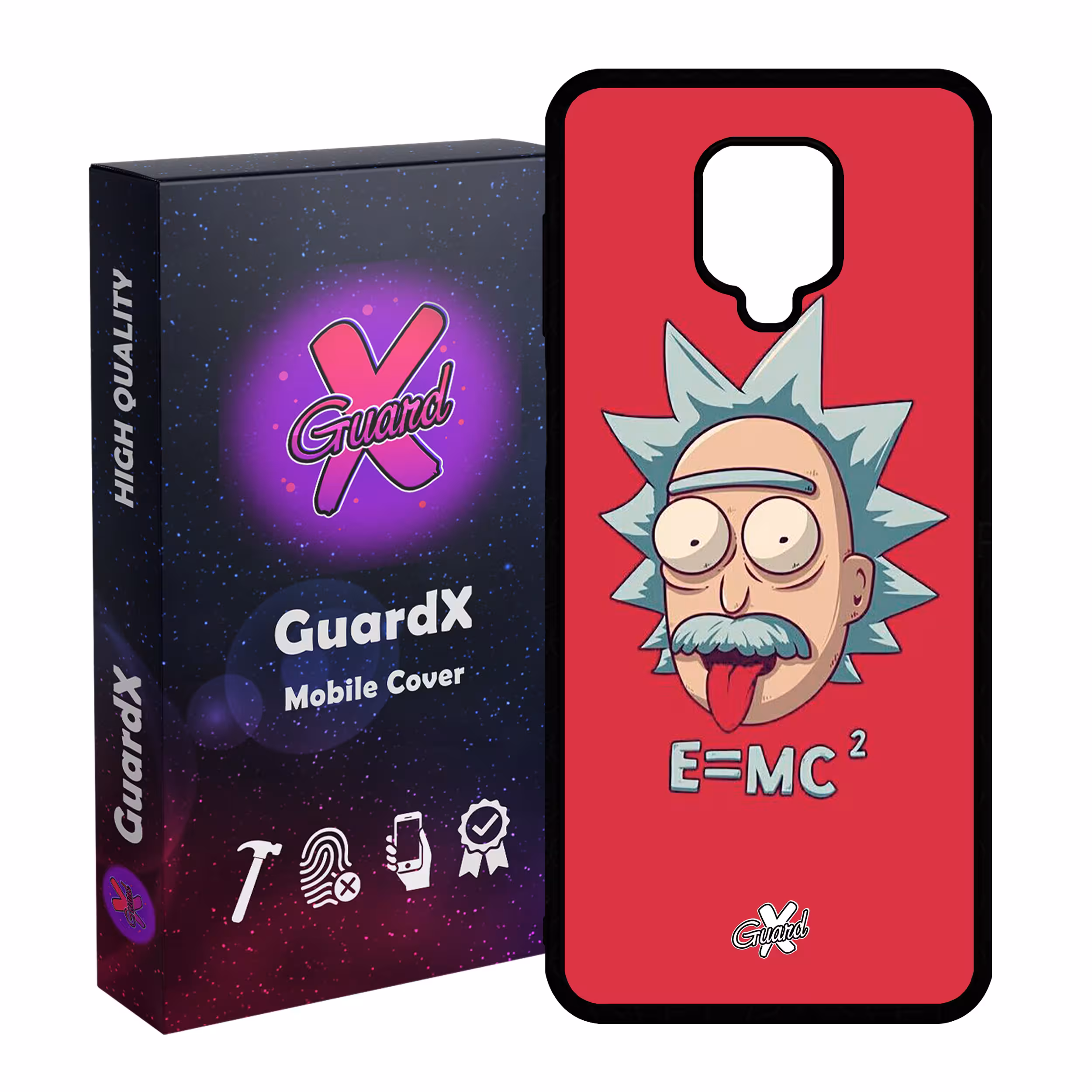 کاور گارد ایکس طرح Rick and Morty مدل Glass10046 مناسب برای گوشی موبایل شیائومی Redmi Note 9S / Note 9 Pro / Note 9 Pro Max