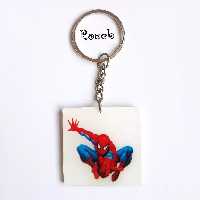 جاسوییچی فانتزی رزینی طرح مرد عنکبوتی  4 سانت . قابل سفارش با هر رنگ و طرح 