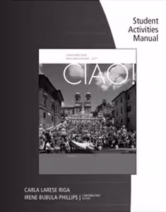 خرید و دانلود نسخه کامل کتاب Student Activity Manual for Riga/Phillips' Ciao! (8th Edition) - pdf