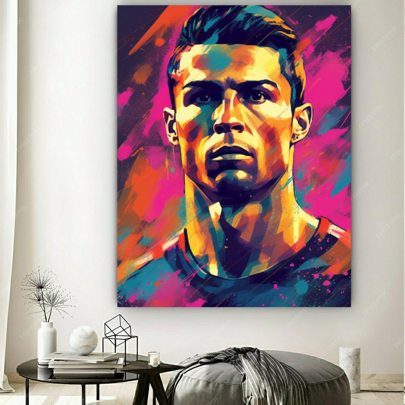 تابلو شاسی طرح شاسی اسطوره فوتبال مدل رونالدو کد GR1289 | دنیای قاب