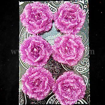 شمع گل رز 6 تایی بنفش