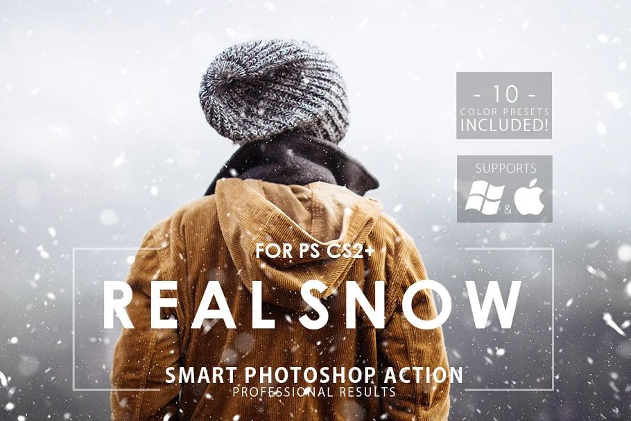 دانلود اکشن فتوشاپ Real Snow