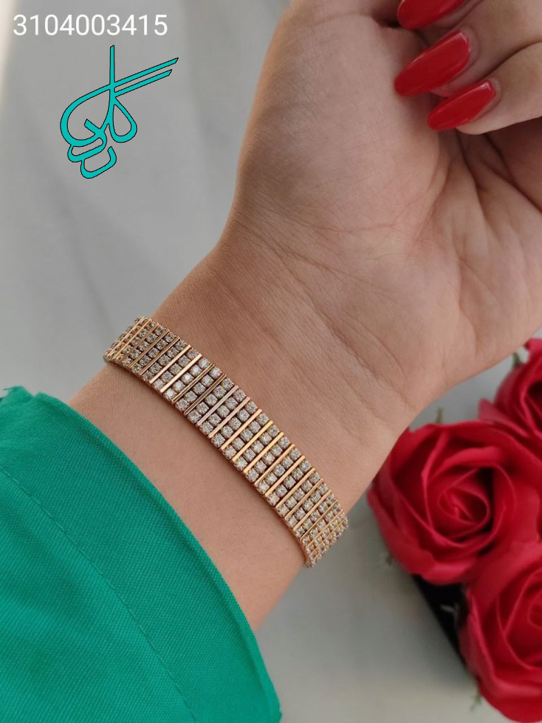 خرید دستبند زنانه مارک ژوپینگ پهن کیفیت عالی رنگ ثابت و ضدحساسیت کد 1216148 - ردگل