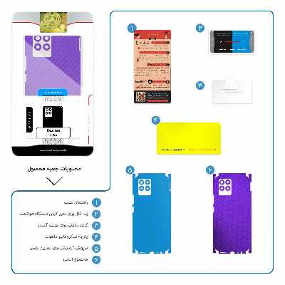 برچسب پوششی ماهوت مدل Purple-Fiber-FullSkin مناسب برای گوشی موبایل ریلمی 8 Pro