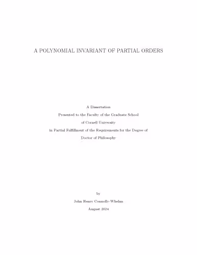 خرید و دانلود نسخه کامل کتاب [Dissertation] A polynomial invariant of partial orders
