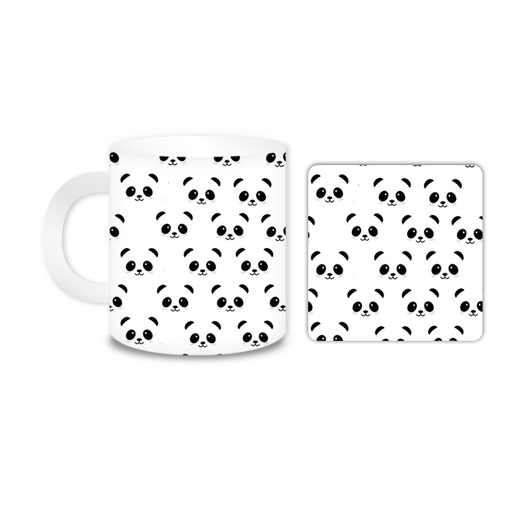 ماگ مدل پاندا کد 143 به همراه زیر لیوانی