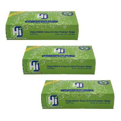 کیسه فریزر های مدل تجزیه پذیر سه بسته 200 عددی