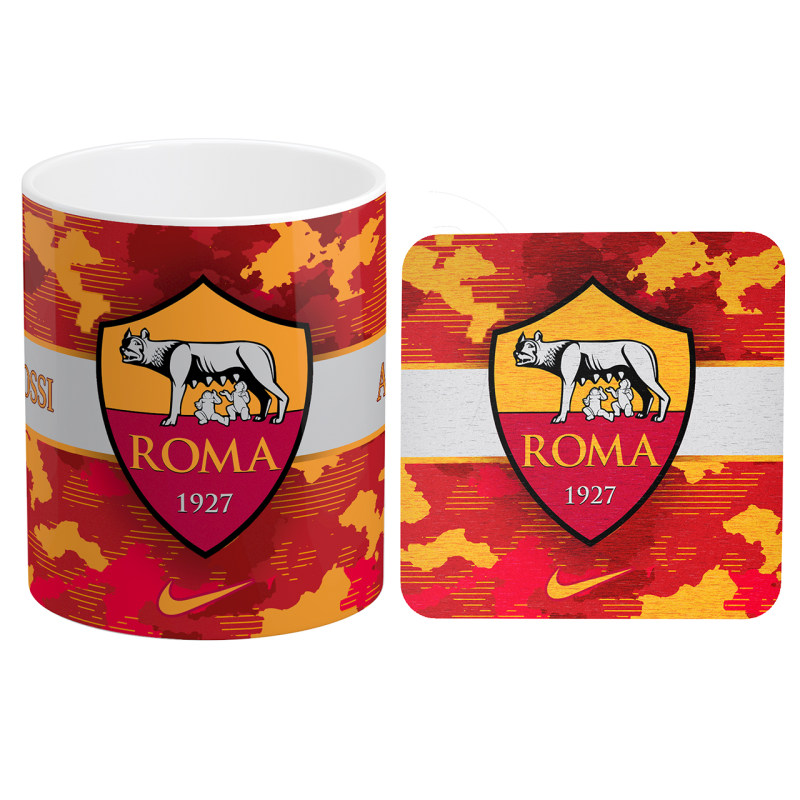 ماگ طرح تیم فوتبال آ اس رم به همراه زیر لیوانی