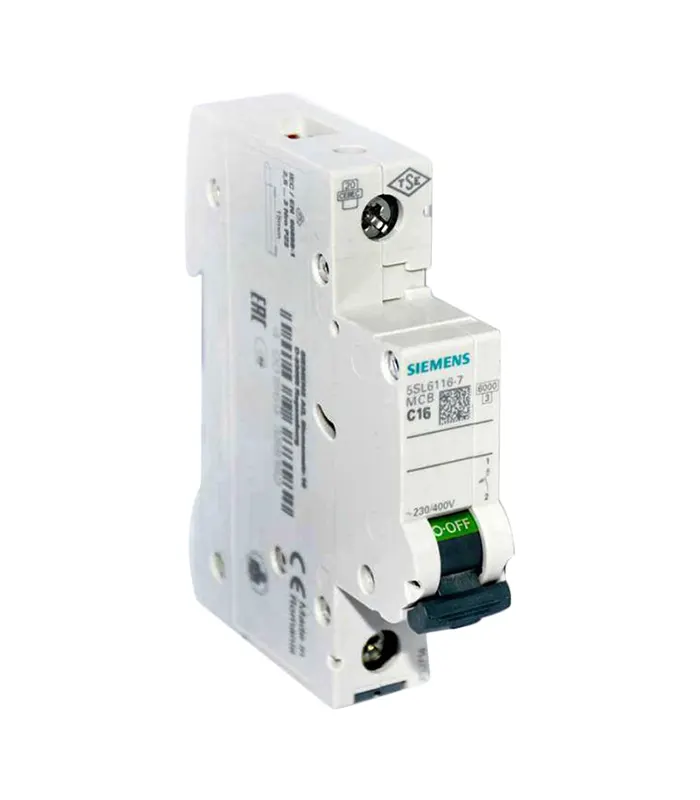 فیوز مینیاتوری تک فاز 16 آمپر زیمنس مدل 5SL6116-7