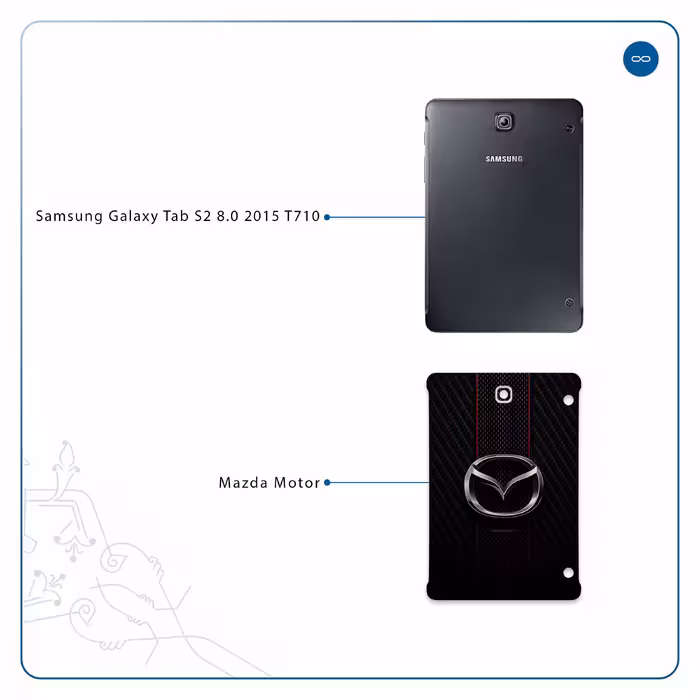 برچسب پوششی ماهوت مدل Mazda Motor مناسب برای تبلت سامسونگ Galaxy Tab S2 8.0 2015 T710
