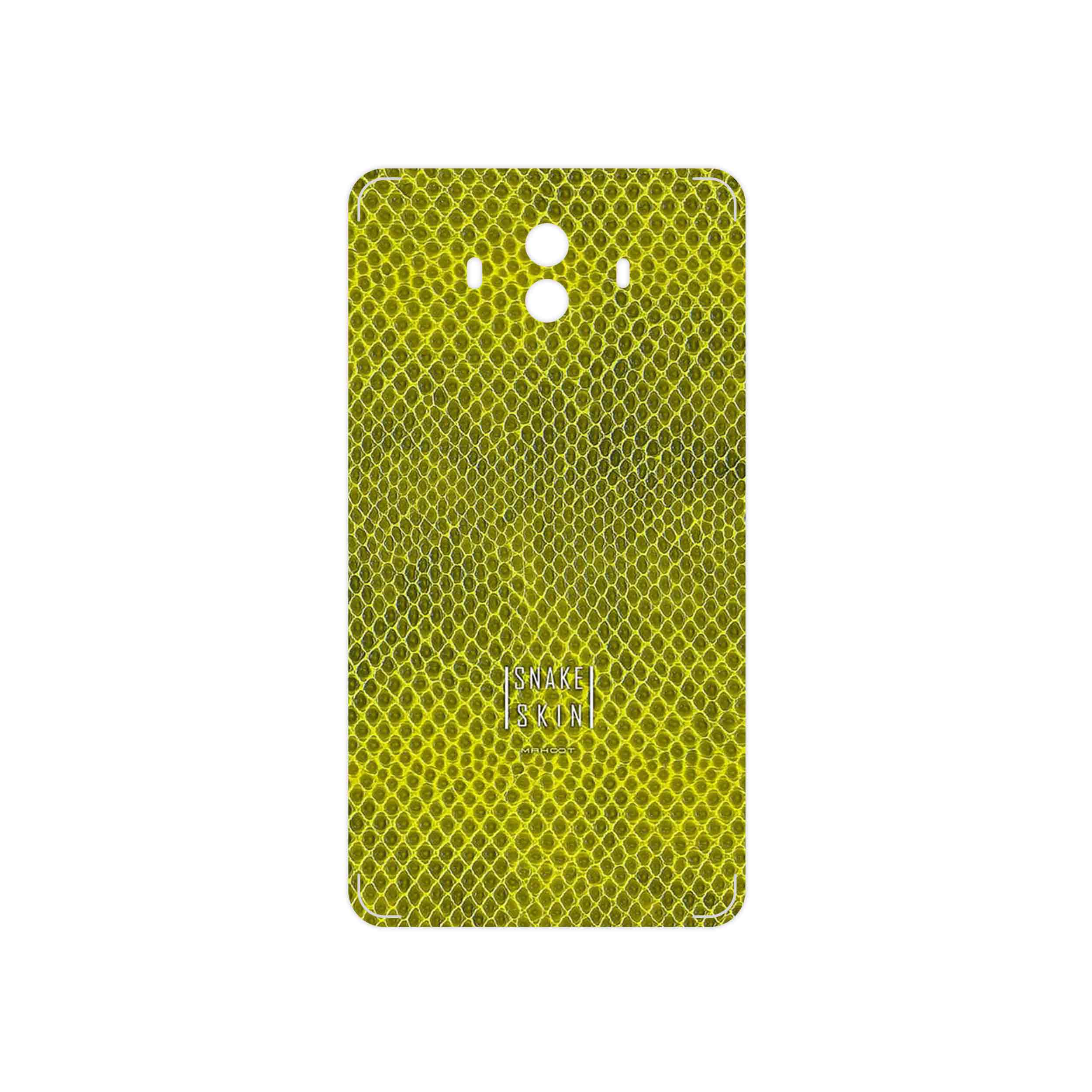 برچسب پوششی ماهوت مدل Yellow Snake Skin مناسب برای گوشی موبایل هوآوی Mate 10