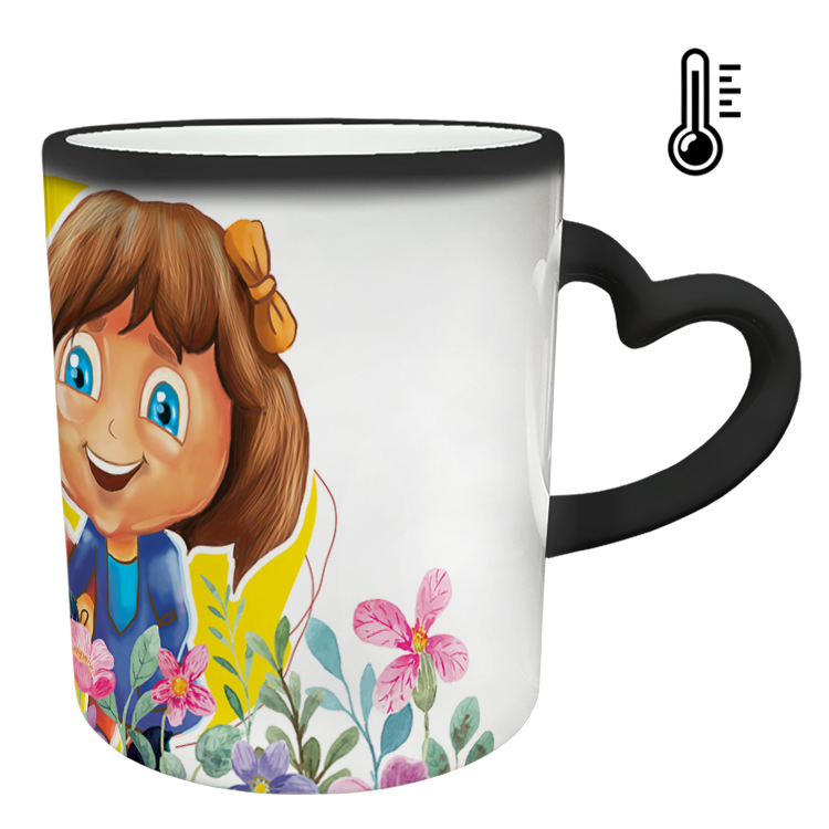 ماگ حرارتی مدل دسته قلبی طرح عاشقانه کد 173