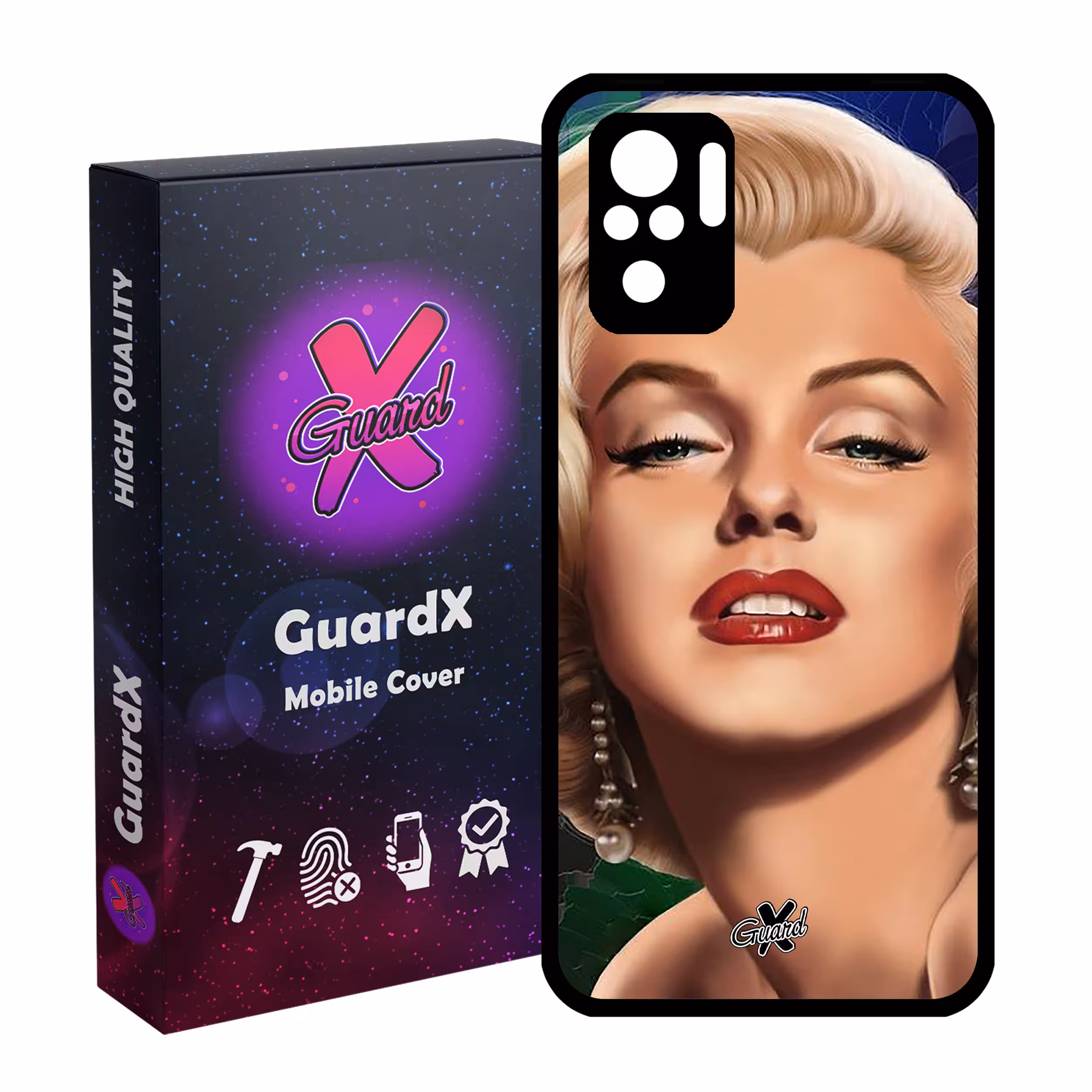 کاور گارد ایکس طرح Marilyn Monroe مدل Glass10300 مناسب برای گوشی موبایل شیائومی Redmi Note 10 4G / Note 10S
