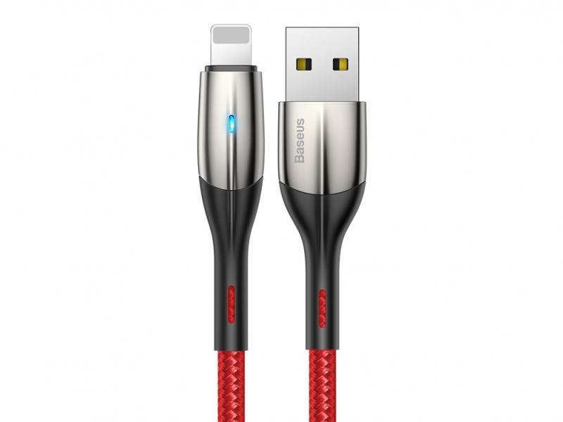 کابل شارژ و انتقال داده لایتنینگ بیسوس Baseus Horizontal Lightning Data Cable 50cm