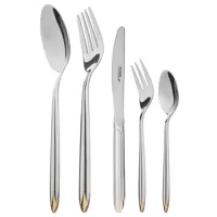 سرویس قاشق و چنگال 30 پارچه ناب استیل مدل Palermo
