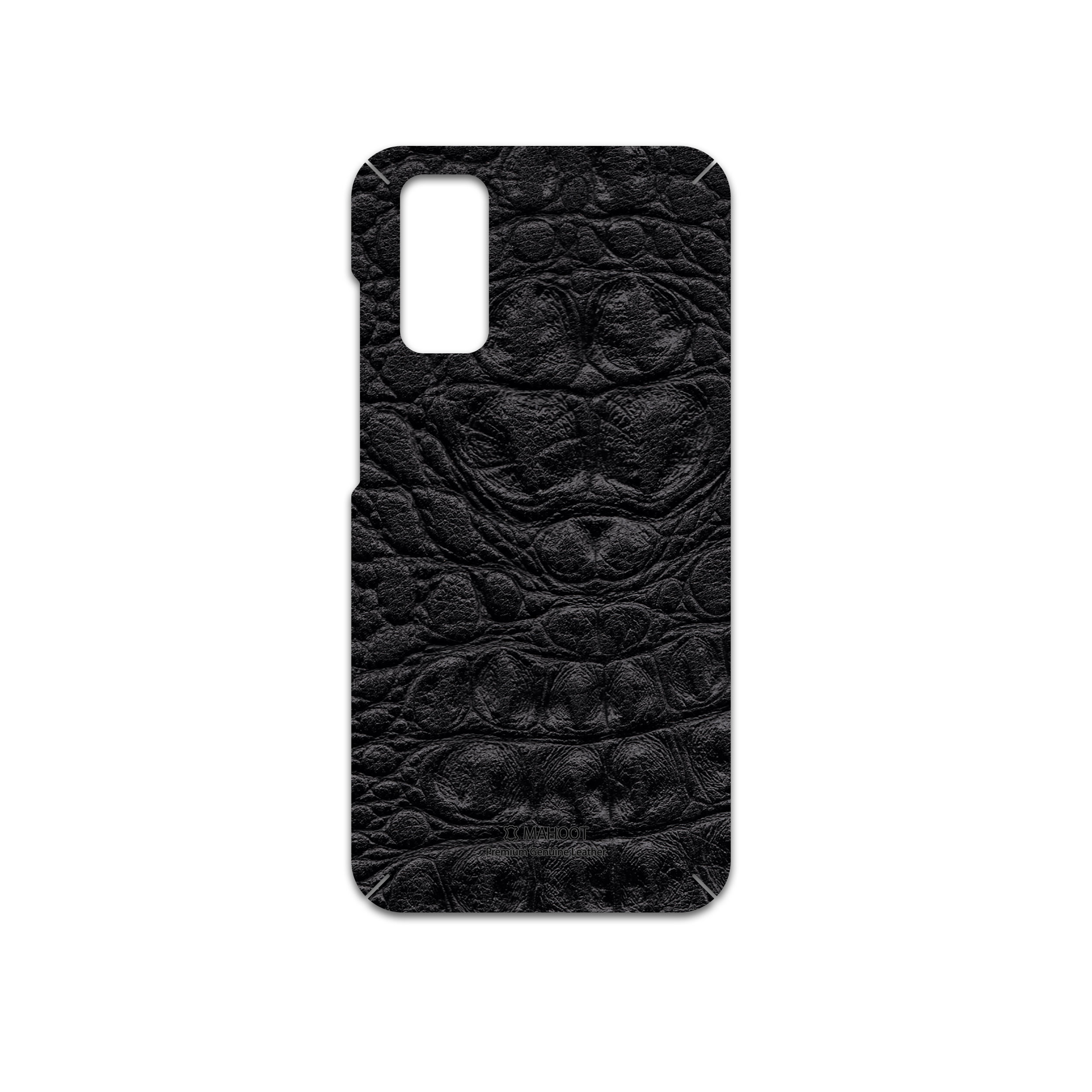 برچسب پوششی ماهوت مدل Black-Crocodile-Leather مناسب برای گوشی موبایل سامسونگ Galaxy S20