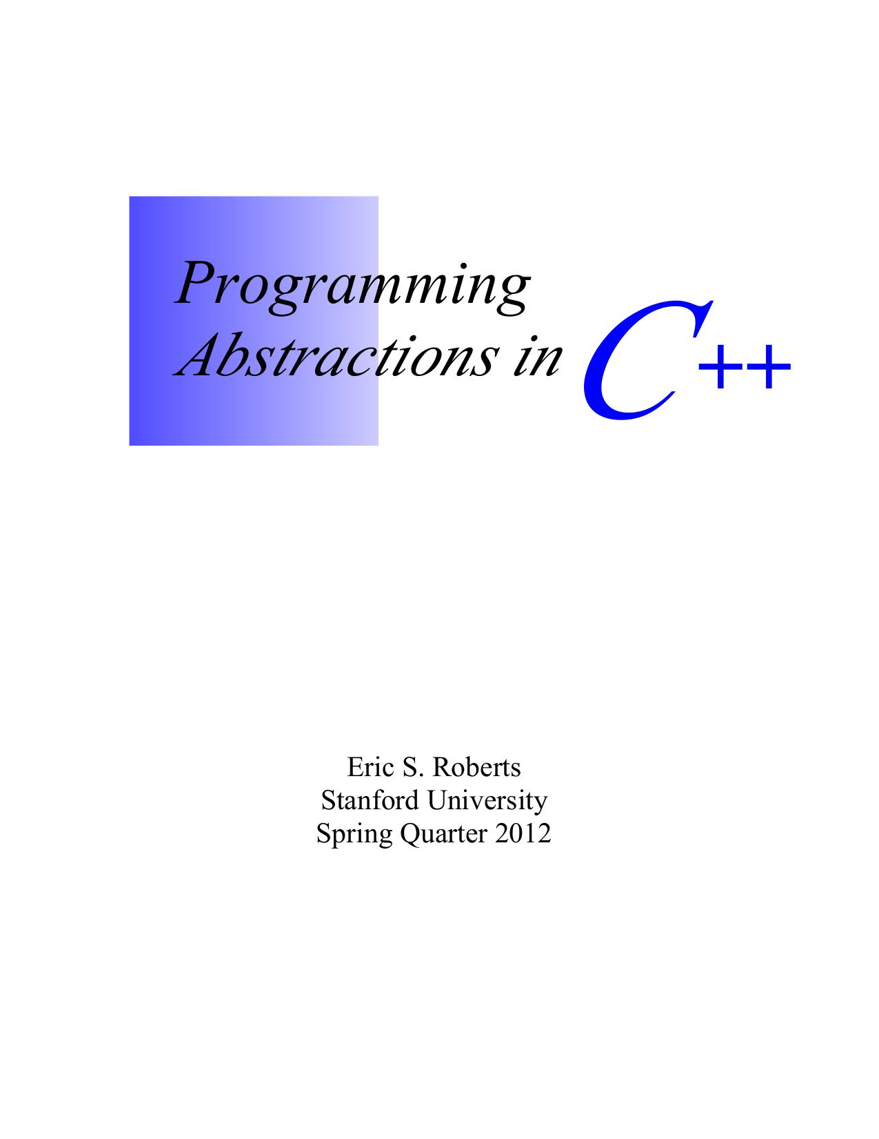خرید و دانلود نسخه کامل کتاب Programming Abstraction in C