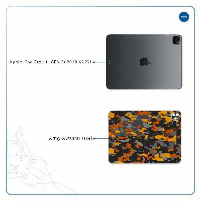 برچسب پوششی ماهوت مدل Army-Autumn-pixel مناسب برای تبلت اپل iPad Pro 11 (GEN 2) 2020 A2231