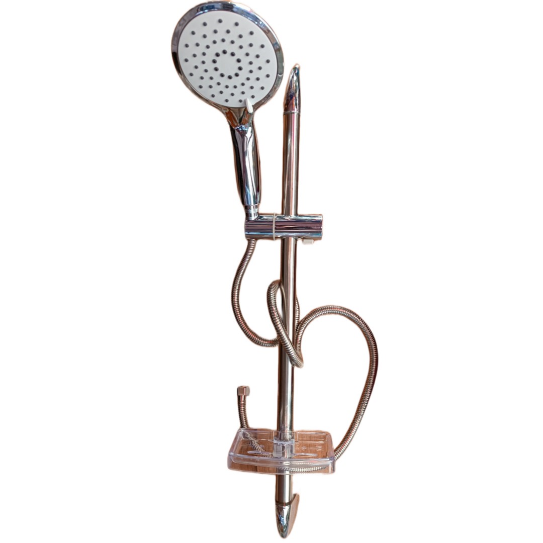 علم دوش حمام  درجه 1  گارانتی دار ایرانی با شلنگ و میله استیل و لوازم  abs