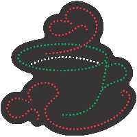 تابلو ال ای دی آیاز طرح کافه کد 248