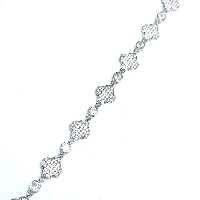 دستبند نقره جواهری آبکاری رادیوم برف 21