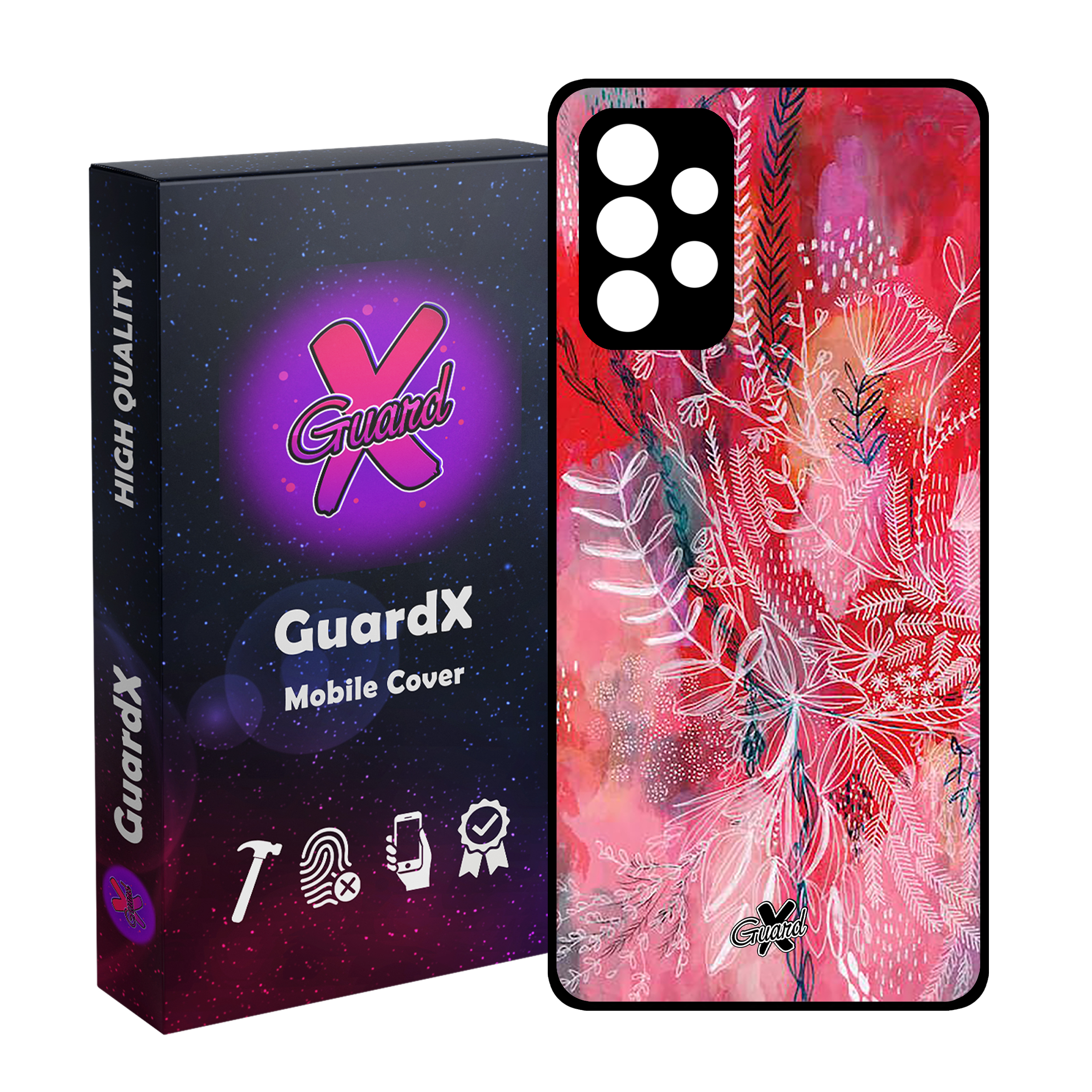 کاور گارد ایکس طرح گل مدل Glass10282 مناسب برای گوشی موبایل سامسونگ Galaxy A23 4G