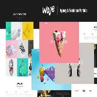 دانلود قالب نمونه کار Wave