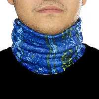 دستمال سر و گردن کوهنوردی اسکارف زمستانی خزدار YRI | آبی/سبز