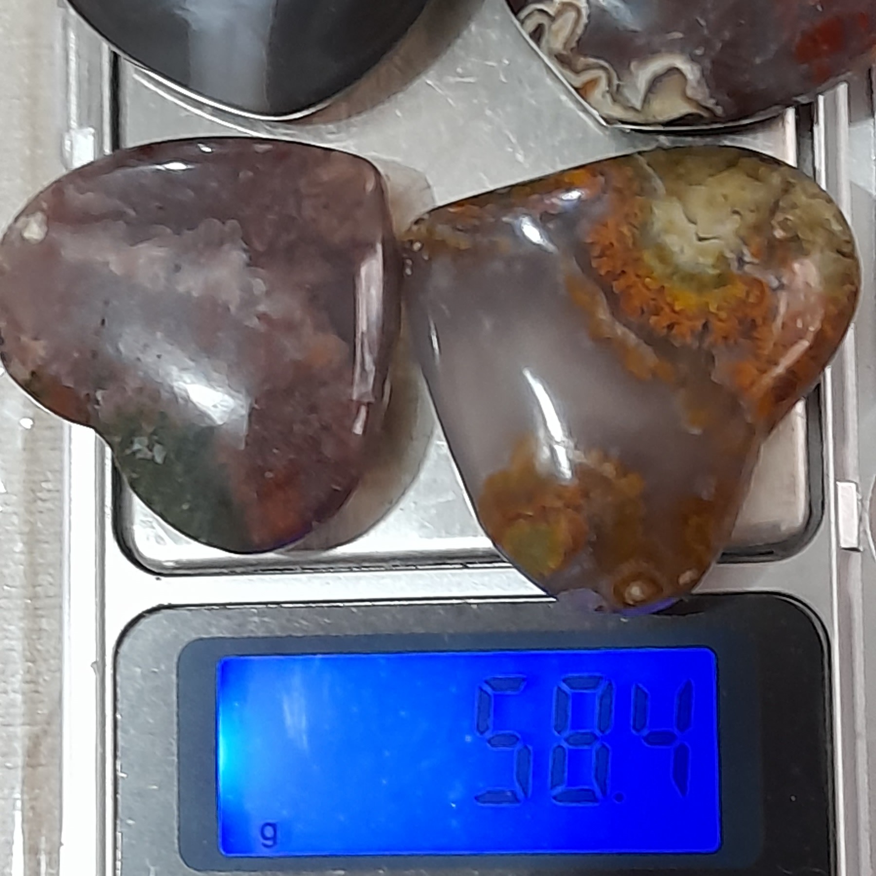 مدال سنگی عقیق شجر قلبی 4 تاش روهم (پس کرایه)