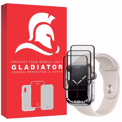 محافظ صفحه نمایش گلادیاتور مدل GWP3000 مناسب برای ساعت هوشمند اپل Iwatch 7 45mm بسته سه عددی